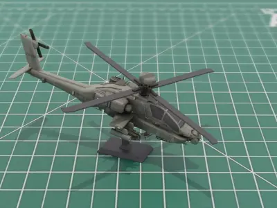 AH64D Apache Longbow Helicopter 3D Print Model 3D print model