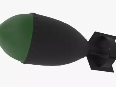 Missile Bomb Cartoon Weapon 3D model