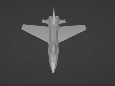 Jet Low Poly 3d Model two fighter jets Free low-poly 3D model