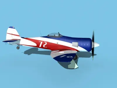 Hawker Sea Fury V23 Racer 3D model