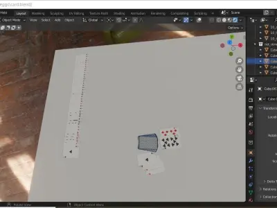 Realistic deck of cards Free low-poly 3D model