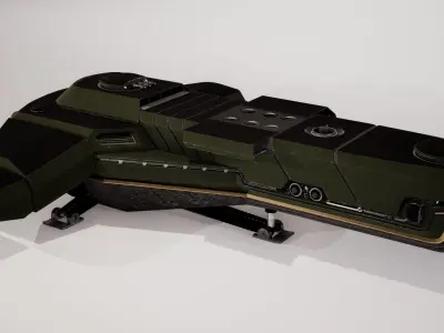 Spaceship Low-poly 3D model Low-poly