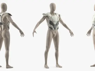  Sports Baseball Chest Shield on Mannequin White 