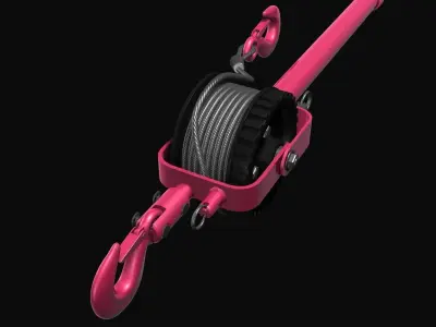 Hand winches V2 3D model