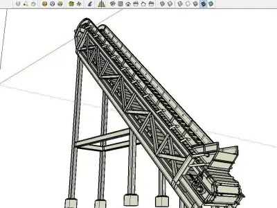 COCONUT INCLINED CONVEYOR 3D model