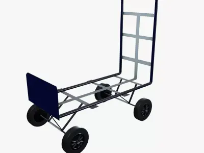 Four wheeler hand truck Low-poly 3D model