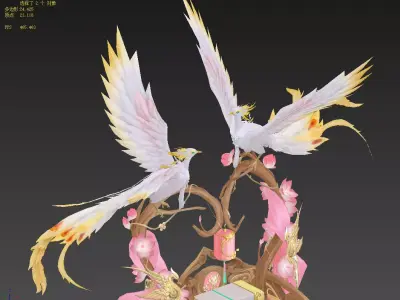 Phoenix Mount Low-poly 3D model
