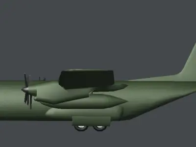 Military Transport Plane Low-poly 3D model