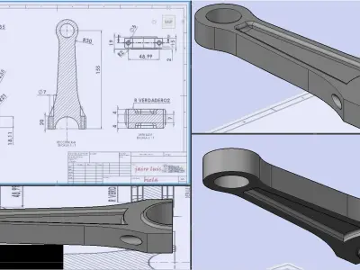 Connecting rod 3D model purchase