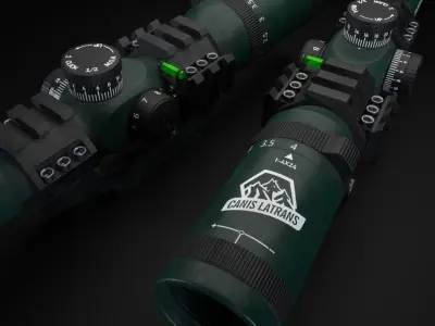 Sniper scope CanisLatrans 1-4x24 IRF 3D model