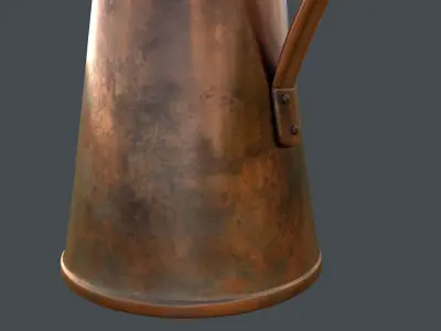 Copper pitcher 3D model