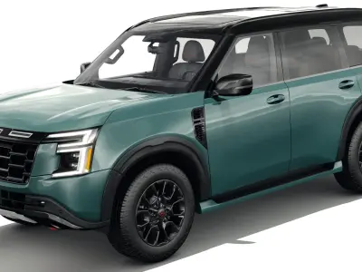 Nissan Armada PRO-4X 2025 with interior 3D model