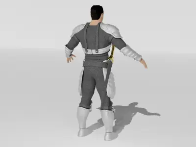 Medieval Warrior 3D Character Low-poly 3D model