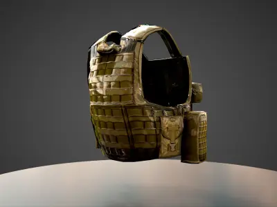 Army Body Armor Low-poly 3D model