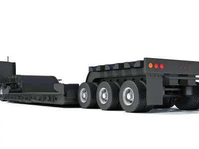 Lowboy Truck 3D model