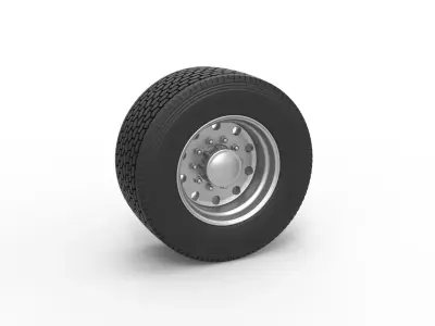Super single semi wheel Scale 1 to 25 3D print model