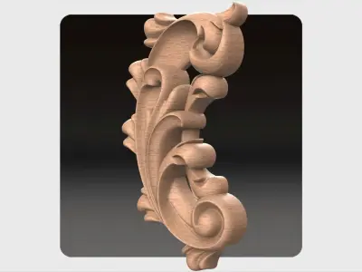 Carved decor ornament for cnc 01 3D model purchase