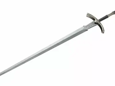 Bastard sword 3D model purchase