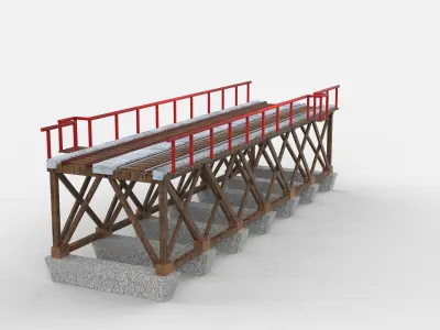 Truss Bridge 3D model by ahammodullah