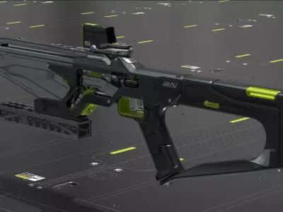 Concept Sci fi rifle 3D model