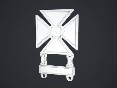 Marksmanship Marksman Badge Low-poly 3D model
