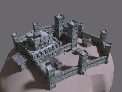 castle medieval 3D model purchase