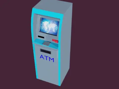 ATM Machine Low-poly 3D model
