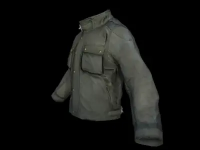 jacket military Low-poly 3D model