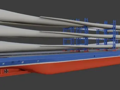  Heavy Load Carrier Ship 3D model Low-poly 3D model