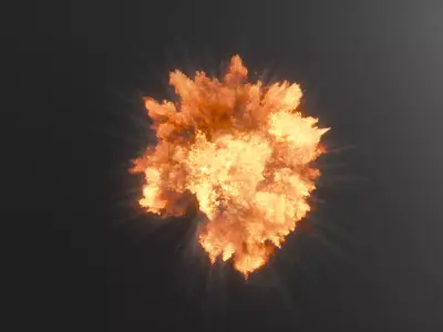 High Resolution Flak Midair Explosion 3D model purchase
