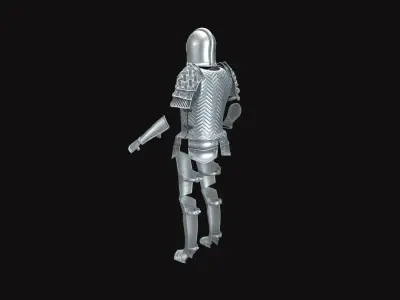 Medieval Full Armor V02 Low-poly 3D model