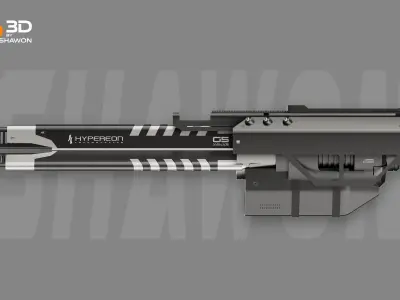 Scifi Cannon 3d Model Low-poly 3D model