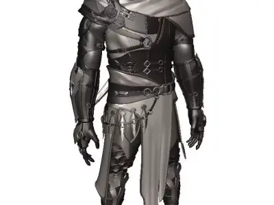 Man Assassin Fighter 3D model