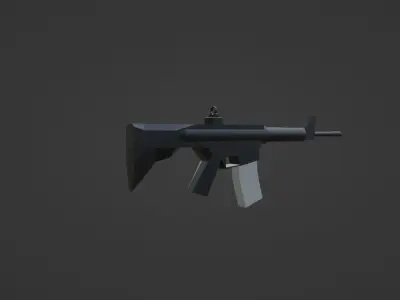 M4 rifle low poly Low-poly 3D model