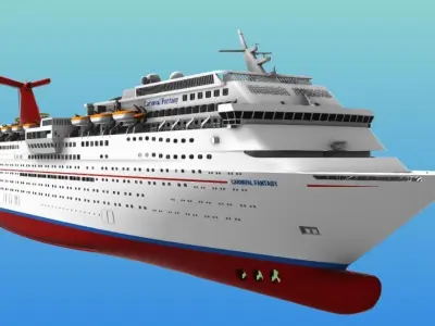 CARNIVAL FASCINATION cruise ship 3d printable model 3D print model