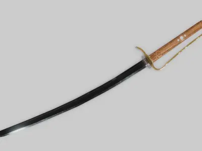 Katana messer  Low-poly 3D model