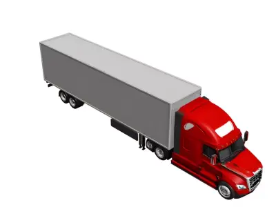 Freightliner Cascadia Truck Modern Aerodynamic Semi Truck 3D model