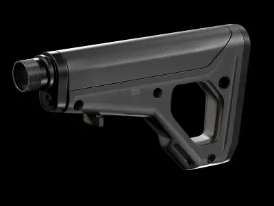 Magpul UBR Gen2 Buttstock Low-poly 3D model