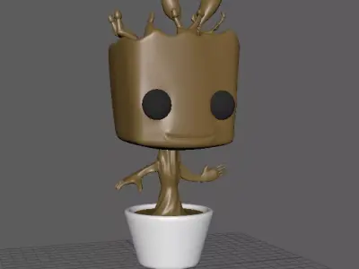 Groot Plant based off Pop Funko 3D model