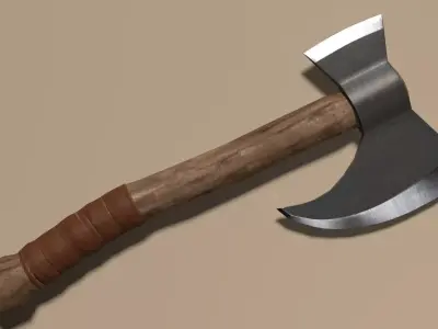 Battle Axe Low-poly Low-poly 3D model