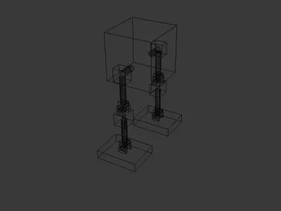 Cubemechh lego star wars walker Free low-poly 3D model