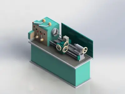 Lathe Machine 3D model