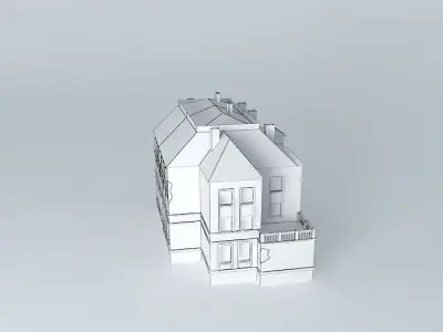 Old house in industrial district Free 3D model