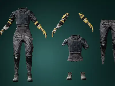 Sci-fi cloth Nyra 3D model