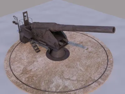 WW I Cannon 3D model