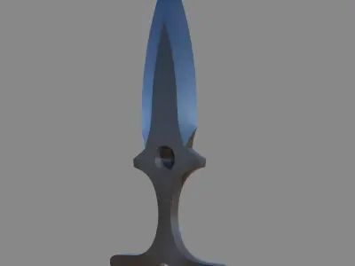 Push dagger  Low-poly 3D model