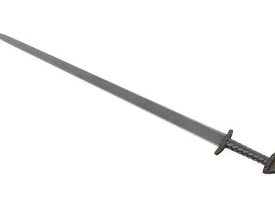 Viking Sword Low-poly 3D model 8