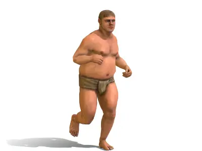 Animated LowPoly model Base Man Character Body Low-poly 3D model