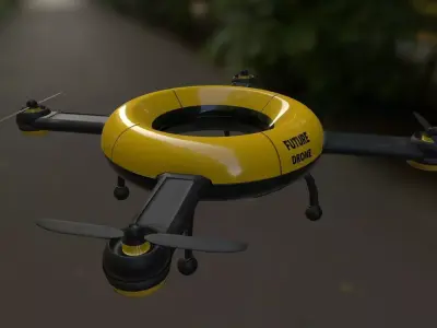 Drone Future Free low-poly 3D model