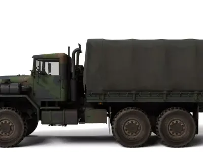 1982 Am General M939 3 Rigged Military Truck 3D Model  3D model